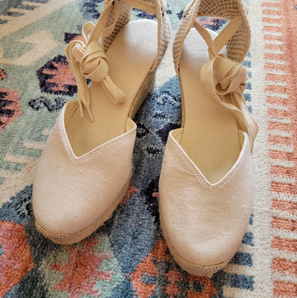 Soludos White Espadrille Size 8